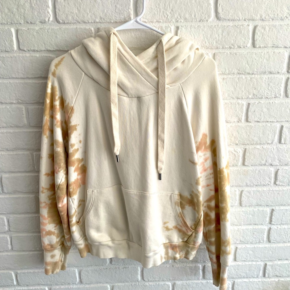 NSF Cream and Tan Tie-Dye Hoodie